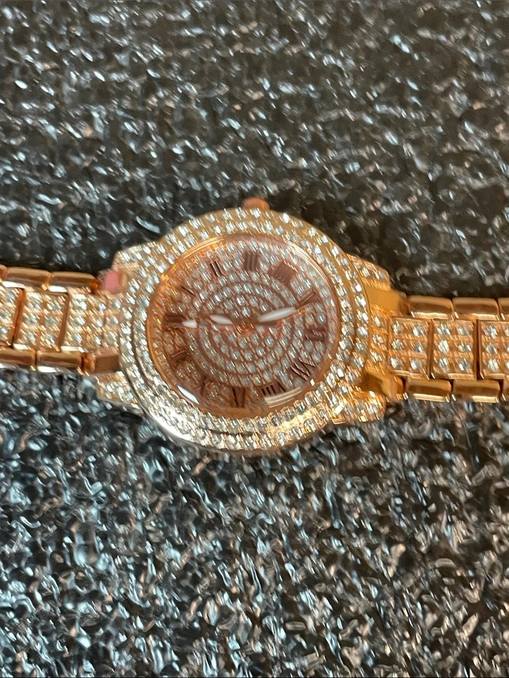 Sparkling Rose Gold Women's Bracelet Watch with Crystal Accents